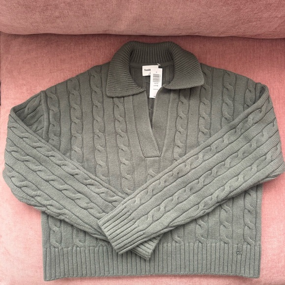 Aritzia Sunday Best Lottie Sweater Sagesse XS NWT - Picture 3 of 6